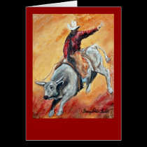 BULL AND RIDER - Customized cards by SherryHolderHunt BULL AND RIDER - Customized cards
