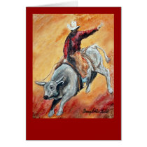 BULL AND RIDER - Customized cards by SherryHolderHunt BULL AND RIDER - Customized cards
