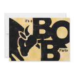 BULL BBQ party invitation invitations