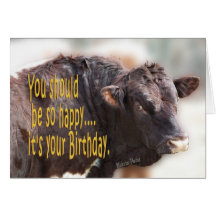 Bull Birthday-customize Greeting Cards