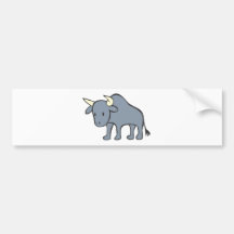 Bull Cartoon Bumper Stickers