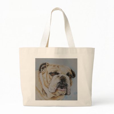 Bull dog bag by artworkbyandrea