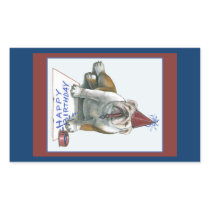 Bull Dog Birthday Stickers
