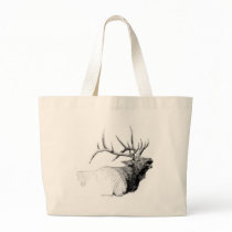 Bull Elk Tote Bags
