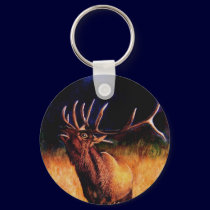 Bull Elk Call Of The Wild Key Chain keychains