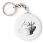 Bull Elk Key Chain