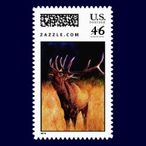 Bull Elk Postage postage by artbyjolyn Bull Elk Postage postage