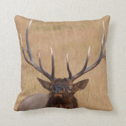 bull elk throw pillows