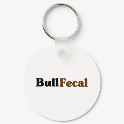 Bull Fecal Keychain by CelebrationZazzle