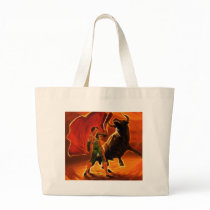 Bull Fighter And El Toro Tote Bags