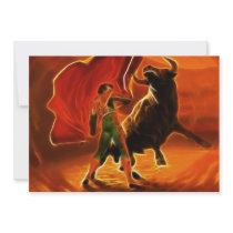 Bull Fighter And El Toro Personalized Announcements