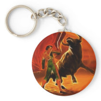 Bull Fighter And El Toro Key Chains