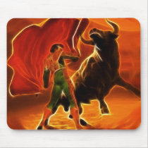 Bull Fighter And El Toro Mousepads