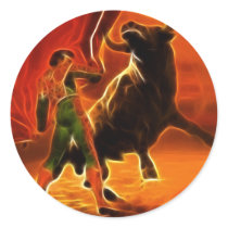 Bull Fighter And El Toro Stickers