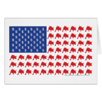 Bull-Flag Greeting Card