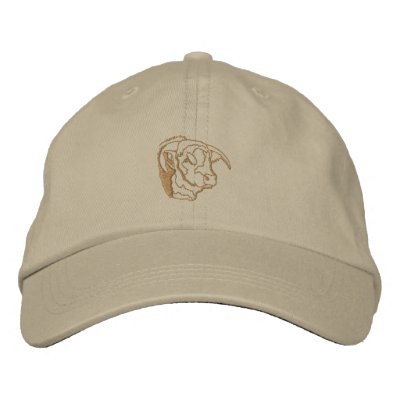 Bull Head Outline Embroidered Baseball Cap by ZazzleEmbroidery