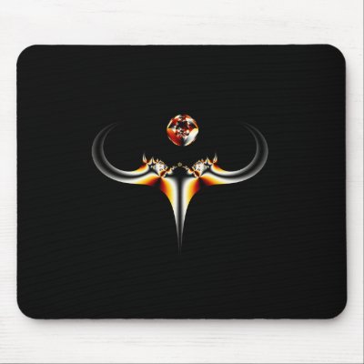 bull horn mouse mat by kahmier