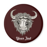 Bull Horns ~ Flowers Customize Gift Template Fridge Magnet
