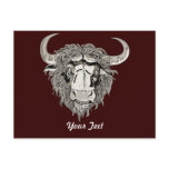 Bull Horns ~ Flowers Customize Gift Template Postcard