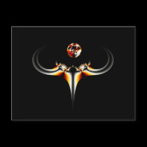Bull Horns Fractal Postcard postcards