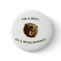 Bull in a Bear Market buttons by HappyDoggies Bull in a Bear Market buttons