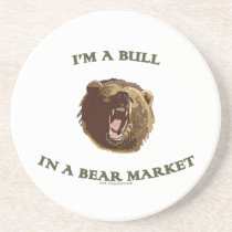 Bull in a Bear Market Beverage Coaster