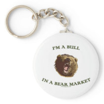 Bull in a Bear Market Keychain