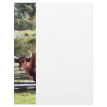 Bull in Pasture Letterhead Template