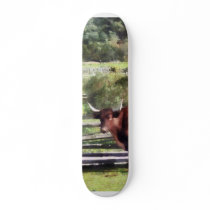 Bull in Pasture Skateboard Deck