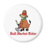 Bull Market Rider Fridge Magnets