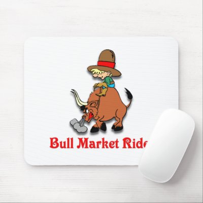 Bull Market Rider Mousepad by CulturalPerspective6