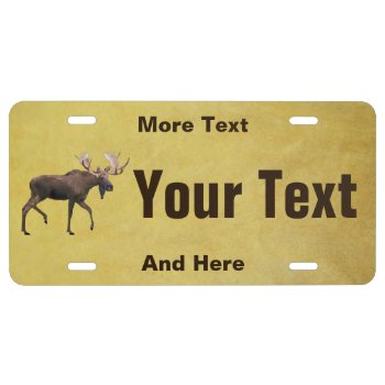 Bull Moose License Plate