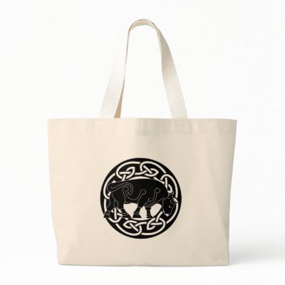 Bull of Prosperity - Celtic Knotwork Bag by celticinspirations