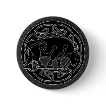 Bull of Prosperity - Celtic Knotwork Button by celticinspirations Bull of Prosperity - Celtic Knotwork Button