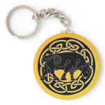 Bull of Prosperity - Celtic Knotwork Keychain
