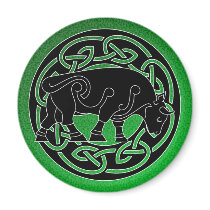 Bull of Prosperity - Celtic Knotwork Magnet by celticinspirations Bull of Prosperity - Celtic Knotwork Magnet