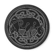 Bull of Prosperity - Celtic Knotwork Magnet by celticinspirations Bull of Prosperity - Celtic Knotwork Magnet