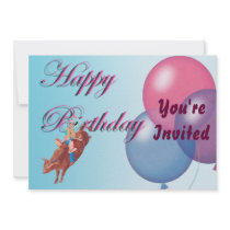 Bull Rider ~ I Love Rodeo Personalized Invite