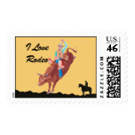 Bull Rider ~ I Love Rodeo postage