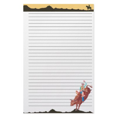 Bull Rider ~ I Love Rodeo Customized Stationery by Yehawlady