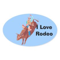 Bull Rider ~ I Love Rodeo Sticker