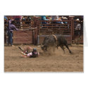 Bull rider meets angry bull cards by pshaw_photo Bull rider meets angry bull cards