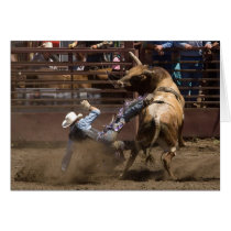 Bull rider takes a fall cards by pshaw_photo Bull rider takes a fall cards