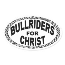 Bull Riders for Christ Euro Style Sticker