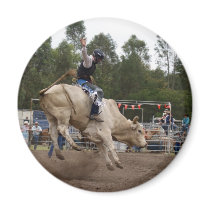 BULL RIDING BERT FRIDGE MAGNETS