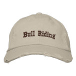 Bull Riding Embroidered Baseball Caps