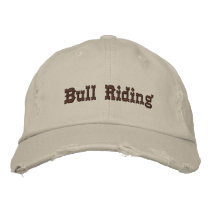 Bull Riding Embroidered Baseball Caps
