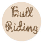 Bull Riding Round Sticker