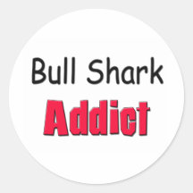 Bull Shark Addict Stickers