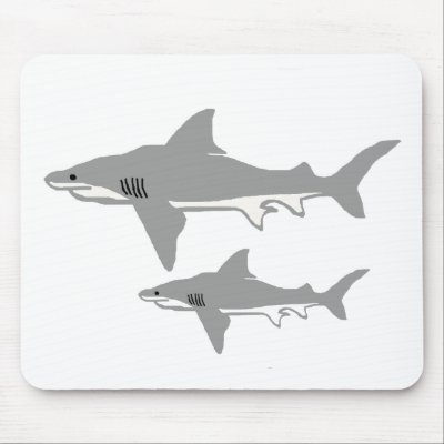 Bull shark mouse pad by marcya7